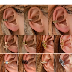 pendientes de clip de oreja personalidad de clip de oreja retro en forma de C deja sin dolor cartílago de clip de hueso de oreja pendientes en forma de U