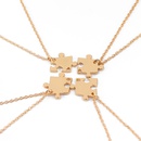 explosion model puzzle necklace fourpiece set of creative puzzle stitching good friend necklace clavicle chain accessories wholesale nihaojewelrypicture9