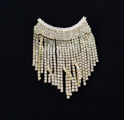 flash diamante borla broche perla broche fila diamante pin traje cardigan accesorios venta al por mayor nihaojewelry
