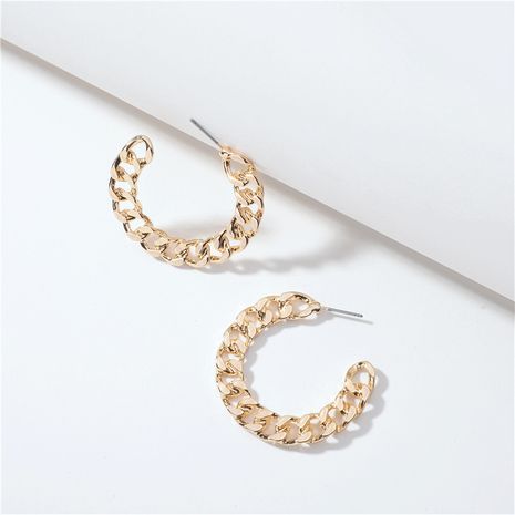 fashion geometric shape metal flat chain earrings exaggerated large earrings wholesale nihaojewelry's discount tags