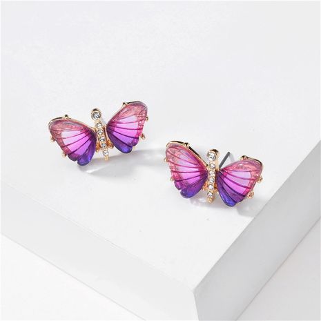 fashion color transparent acrylic butterfly wings hot selling  earrings ladies wholesale nihaojewelry's discount tags