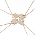 explosion model puzzle necklace fourpiece set of creative puzzle stitching good friend necklace clavicle chain accessories wholesale nihaojewelrypicture14