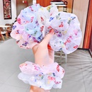 printing butterfly hair scrunchies pig large intestine hair circle ball hair circle head rope retro hair rope wholesale nihaojewelry NHNA229618picture13