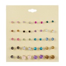 fashion simple mixed color earrings set multicolor zircon rhinestone earrings set Korean earrings wholesale nihaojewelrypicture10
