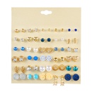 Korean 30 pairs of earrings suit imitation zircon love flower diamond pearl earrings wholesale nihaojewelrypicture11