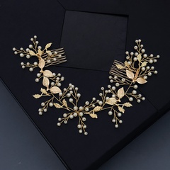 Korean wedding jewelry beautiful pearls wedding photography bride hair plug comb wholesale nihaojewelry