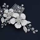 bijoux de marie lgant fleurs blanches perles peignes peigne  cheveux perl  la main mariage en gros nihaojewelrypicture9