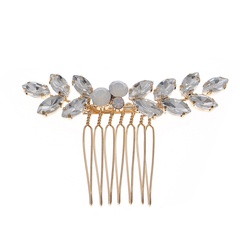 Simple small plug comb exquisite glass rhinestone plate hair accessories bride wedding dress head jewelry wholesale nihaojewelry