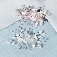 Korea Wedding Headdress Alloy Flowers Manually Comb Bride Wedding Dress Plate Hair Accessories wholesale nihaojewelry