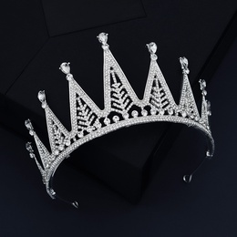 joyera de moda corona de diamantes completa fiesta de cumpleaos diosa corona novia vestido de novia tocado al por mayor nihaojewelrypicture10