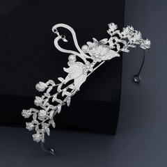 Joyería nupcial Perla Diamantes de imitación Aleación Tocado Noble Blanco puro Cisne Corona Vestido de novia coreano Accesorios