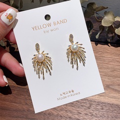korean  fashion 925 silver needle high-quality firework rhinestone earrings  flower ball trend earrings wholesale nihaojewelry