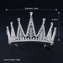 joyera de moda corona de diamantes completa fiesta de cumpleaos diosa corona novia vestido de novia tocado al por mayor nihaojewelrypicture14