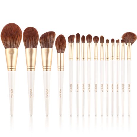 high-end 15 moon white series beginners universal man-made fiber without makeup brush set wholesale nihaojewelry's discount tags