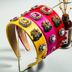 nouveau bandeau à larges bords dames gemme en épingle à cheveux coréen incrusté diamant bandeau baroque strass bandeau en gros nihaojewelry
