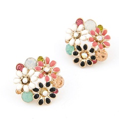 Boutique Korean fashion sweet OL chrysanthemum temperament earrings wholesale nihaojewelry