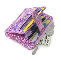 Korean fashion new creative laser coin purse wallet zipper card bag buckle card sleeve wholesale nihaojewelry
