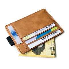 Korean fashion elastic band card package creative wallet men's driving license card holder card holder PU coin purse discount hot sale wholesale nihaojewelry