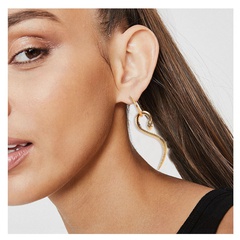 fashion alloy electroplating earrings creative metal serpentine earrings wholesale nihaojewelry