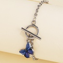 40132 Nischen Design Sinn Koreanischer blauer Schmetterling EinWortKnopfArmband ins SuperFeuer Paar Freundin Armband Schmuckpicture12