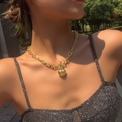 punk style jewelry fashion popular alloy necklace creative geometric love pendant necklace wholesale nihaojewelry