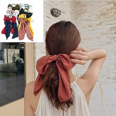 Korean fashion best-selling section bow ribbon streamer hair ring high-end little fairy tie hair rubber band ladies wind hair accessories wholesale nihaojewelry
