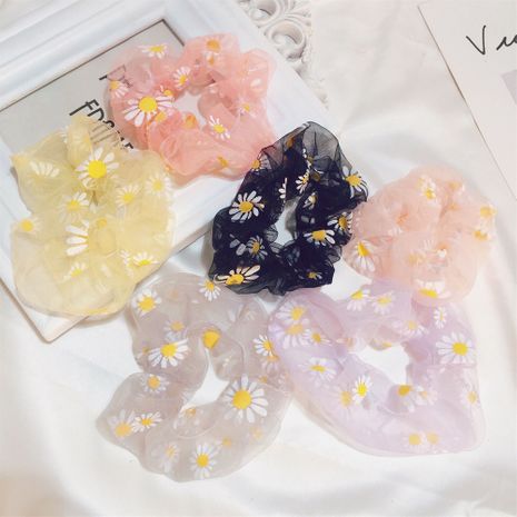 Summer hair ring net yarn small daisy hair ring hair rope girl cute ponytail hair rope hair accessories wholesale nihaojewelry NHDP222160's discount tags