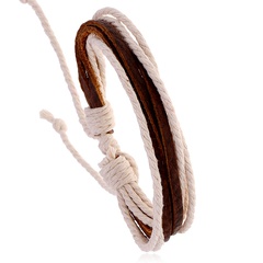 accessories simple personality retro woven cowhide bracelet niche design jewelry adjustable wholesale nihaojewelry