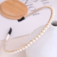 Style coréen mode sauvage simple et délicat perle dames simple bandeau cheveux accessoires bandeau en gros niihaojewelry