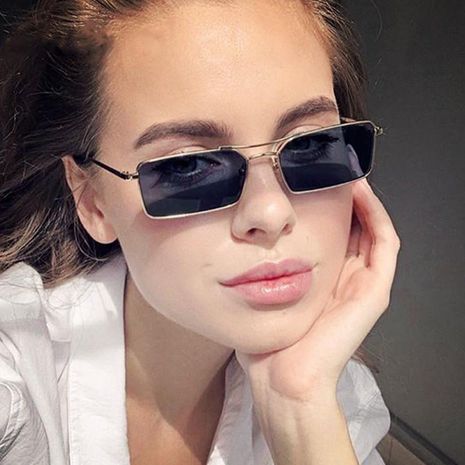 fashion simple new  double beam square metal sunglasses  new  trend sunglasses personalized sunglasses nihaojewelry wholesale's discount tags