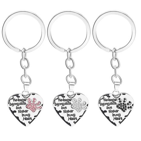 fashion  lettering No LongerByMySide loving dog paw key chain accessories nihaojewelry wholesale's discount tags