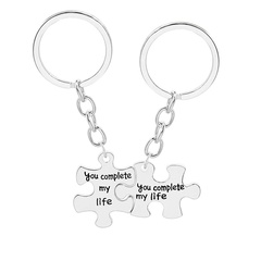 fashion simple  creative wild lettering splicing you complete my life couple keychain nihaojewelry wholesale