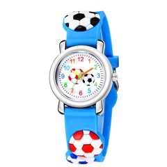 Cartoon Uhr 3D geprägtes Fußball muster Armband Kinder uhr Jungen und Mädchen Fußball Sport uhr