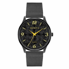Simple Digital Surface Alloy Mesh Belt Watch Men Geneva Quartz Men Mesh Belt Watch Geneva Watch Wholesale