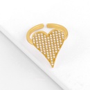 fashion simple  new diamond ring personalized love peach heart open  copper ring  nihaojewelry wholesalepicture9