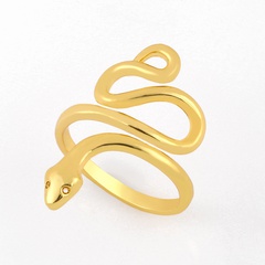 fashion new simple copper snake ring hot selling  creative personality exaggerated snake  ring  nihaojewelry wholesale