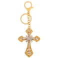 fashion simple zircon cross metal keychain  best selling car bag ornament keychain nihaojewelry wholesalepicture14