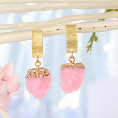 Korean jewelry imitation natural stone earrings bayberry ball earrings retro ice flower ball resin earrings wholesale nihaojewelry
