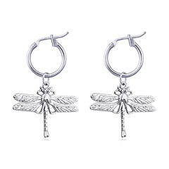 European and American Trendy Jewelry Cute Exaggerated Big Dragonfly Pendant Earrings Animal Earclip Earrings Female Cross-Border Sold Jewelry Hot