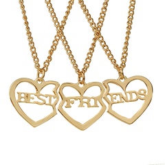 hot selling fashion new  funds personality Best Friends good friends three-piece girlfriends heart-shaped necklace wholesale nihaojewelry