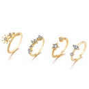 star crescent ring 9 piece set creative retro simple alloy joint ring wholesale niihaojewelrypicture12