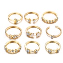 star crescent ring 9 piece set creative retro simple alloy joint ring wholesale niihaojewelrypicture15
