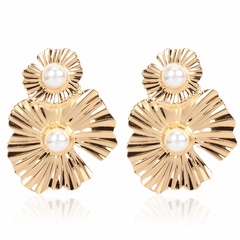 fashion metal flower earrings simple retro irregular flower earrings wholesale nihaojewelry