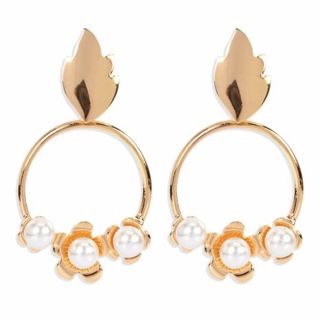 Boucles d'oreilles en alliage rétro de mode personnalité en métal atmosphérique simples boucles d'oreilles rondes en gros nihaojewelry's discount tags