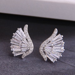 Korean fashion micro-set zircon angel personality temperament earrings wholesale nihaojewelry
