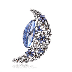 Mode coréenne mignon étoile lune alliage diamant broche vente chaude accessoires pour femmes en gros nihaojewelry