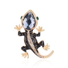 Europäische und amerikanische neue Persönlichkeit Brosche Legierung Diamant Tropf öl Eidechse Gecko Vier klauen Schlange Corsage Spot Großhandel