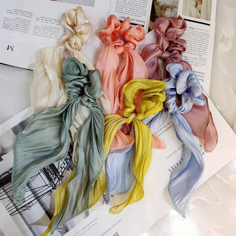 Korean super fairy streamer large intestine hair ring candy color tie hair rubber band hair rope hair lead hair rope wholesale nihaojewelry NHUX223787's discount tags