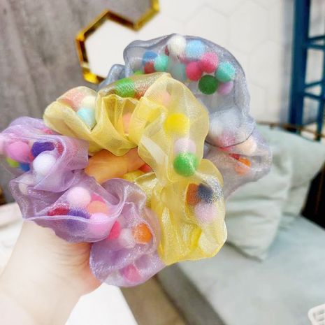 Korean large intestine hair circle super fairy girl with ponytail hair rope wild ball scalp wholesale nihaojewelry NHUX223792's discount tags