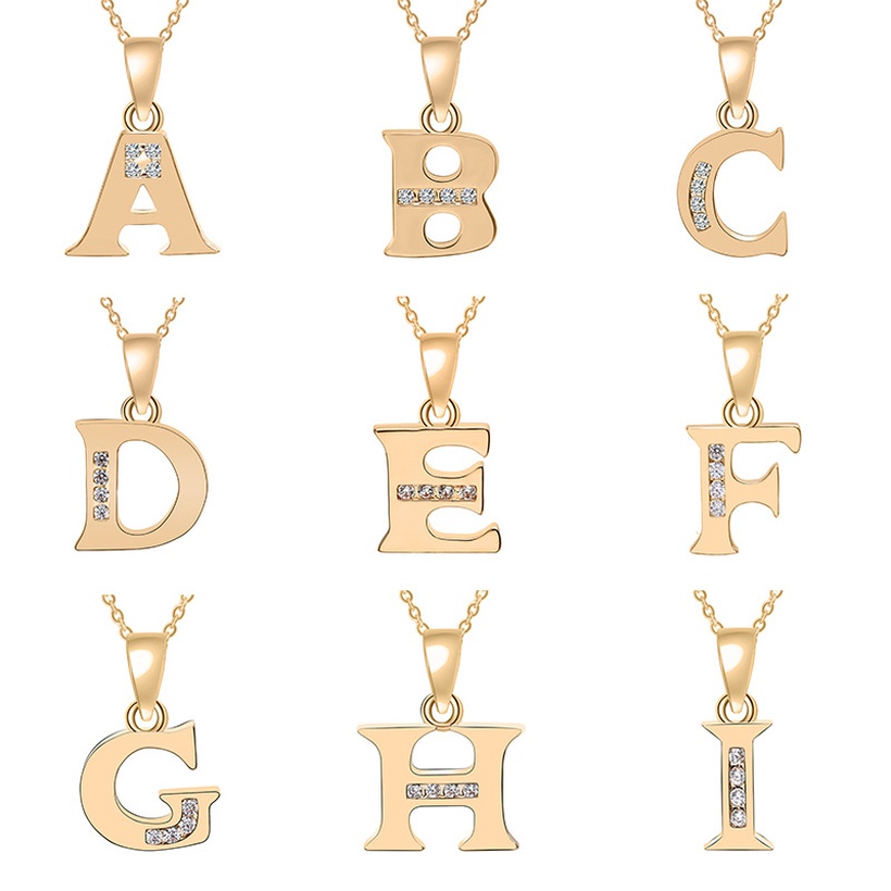 Bijoux Fantaisie Colliers | Ersonality Wild 26 Anglais Alphabet Pendentif Collier Diamant Collier Bijoux Accessoires En Gros Nihaojewelry - PE94359
